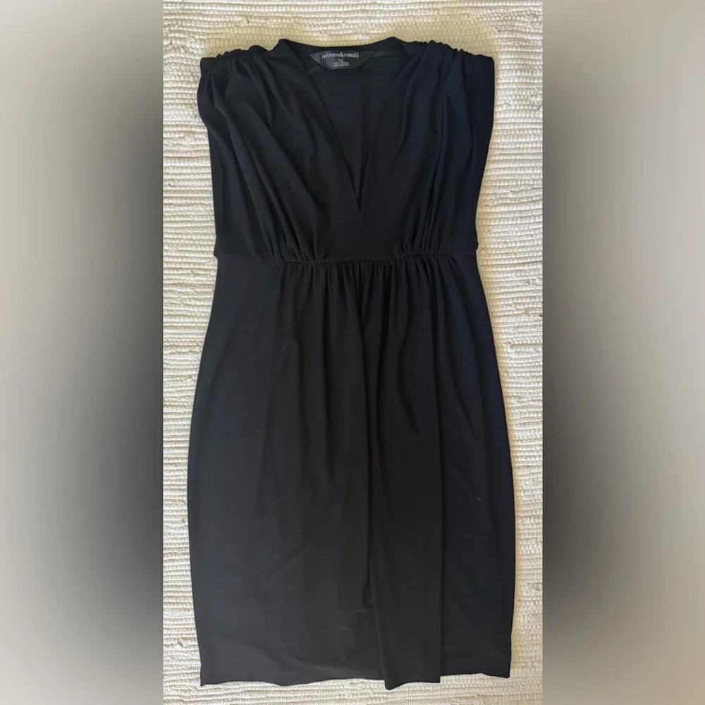 NORMA KAMALI Stretch Draped Grecian-Style Women's Dress - Picture 4 of 5